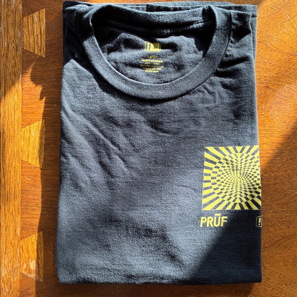 Black T-Shirt with Yellow Graphic